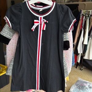 Cat & Jack Black and Red Casual Dress with Striking Accents